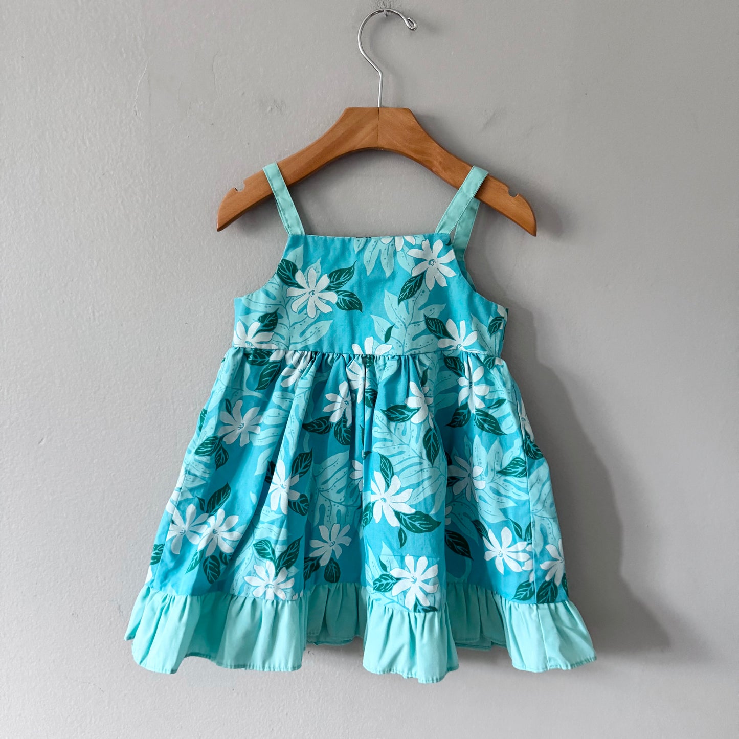 Vintage / Blue Hawaiian dress / 3T