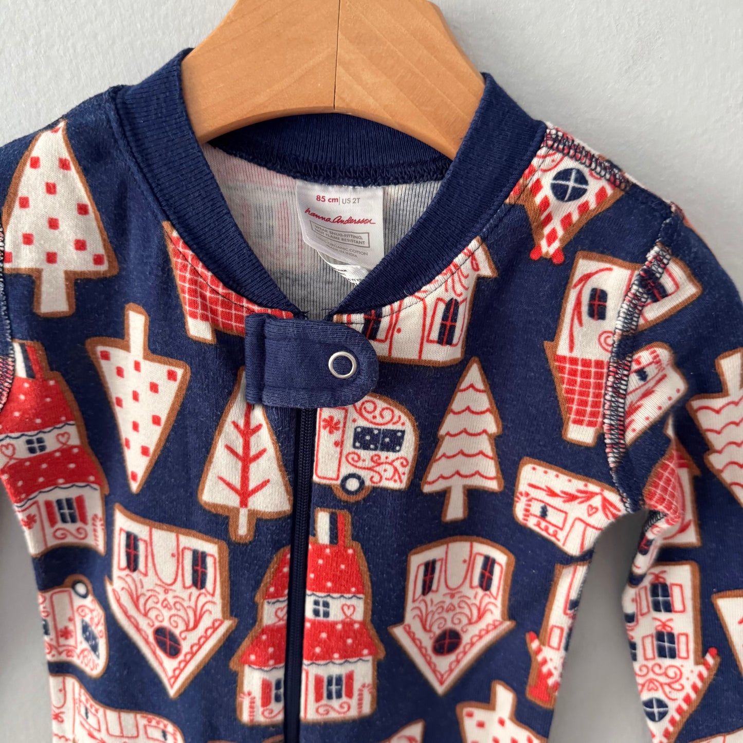 Hanna Andersson / Navy x house romper / 2T