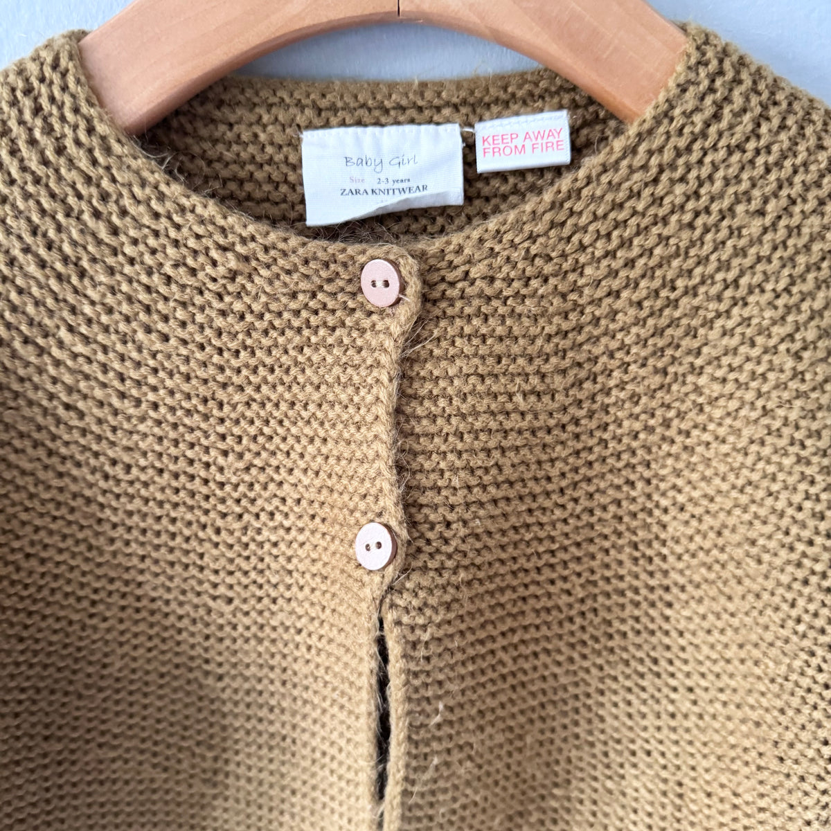 Zara / Mustard knit cardigan / 2-3Y