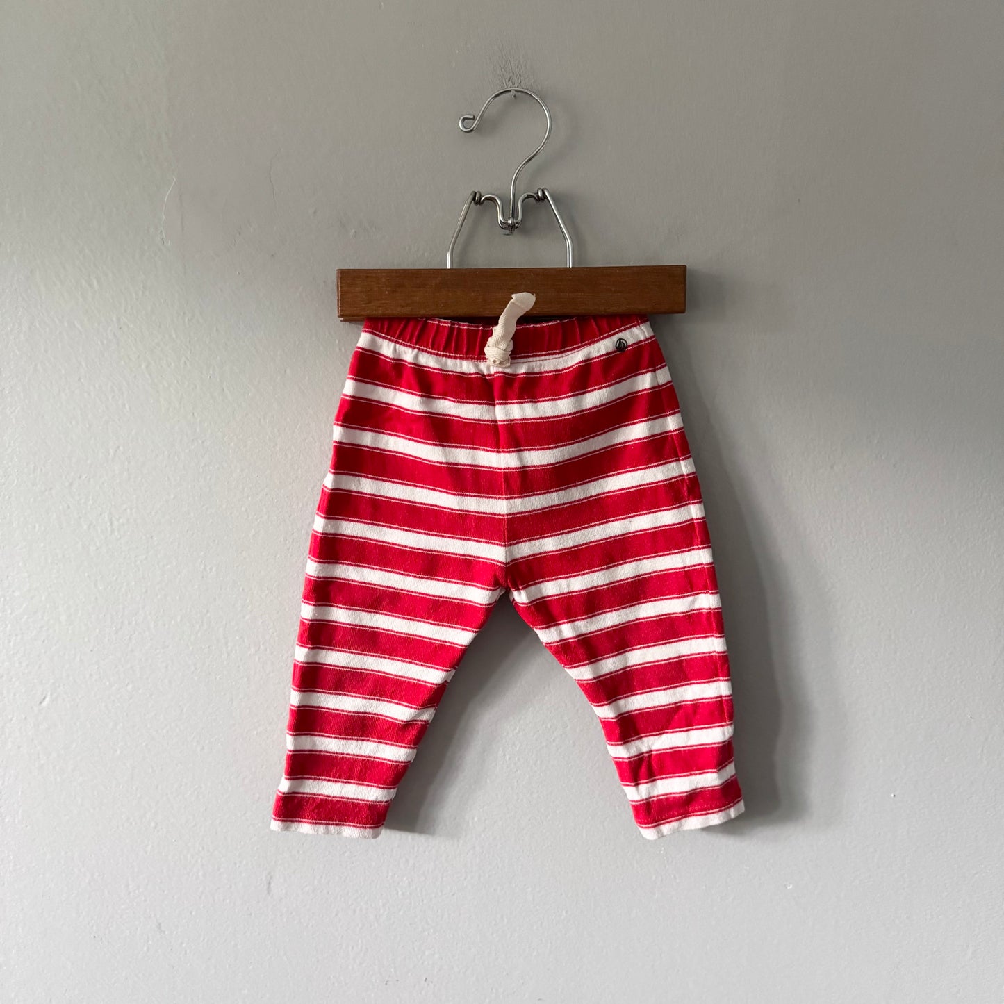 Petit Bateau / Red stripe pants / 12M