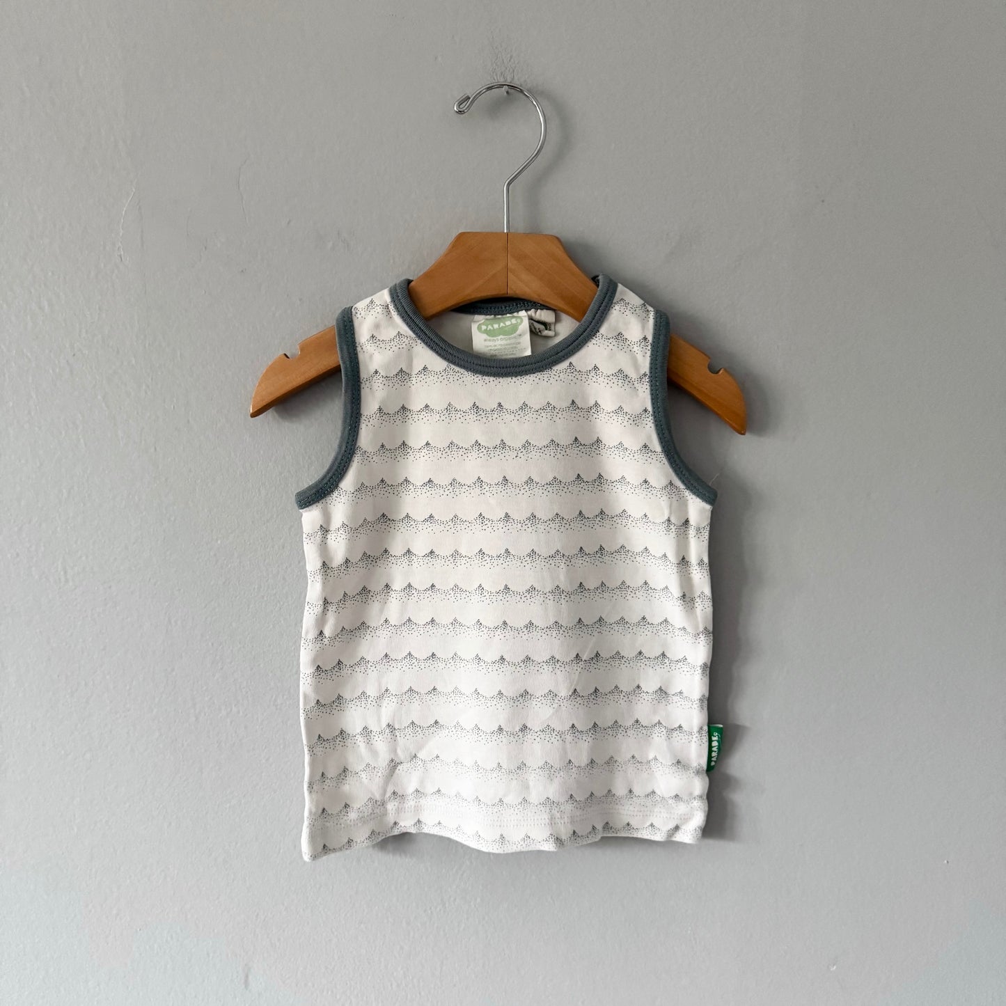 Parade Organics / Grenouillère débardeur marine à motifs vagues / 12-18M