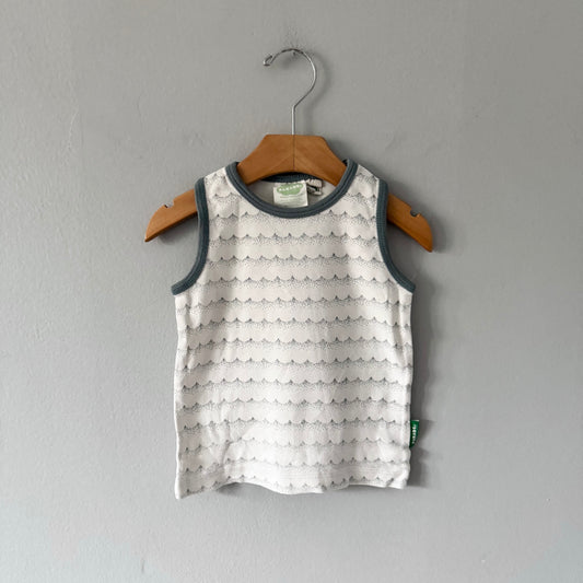 Parade Organics / Grenouillère débardeur marine à motifs vagues / 12-18M