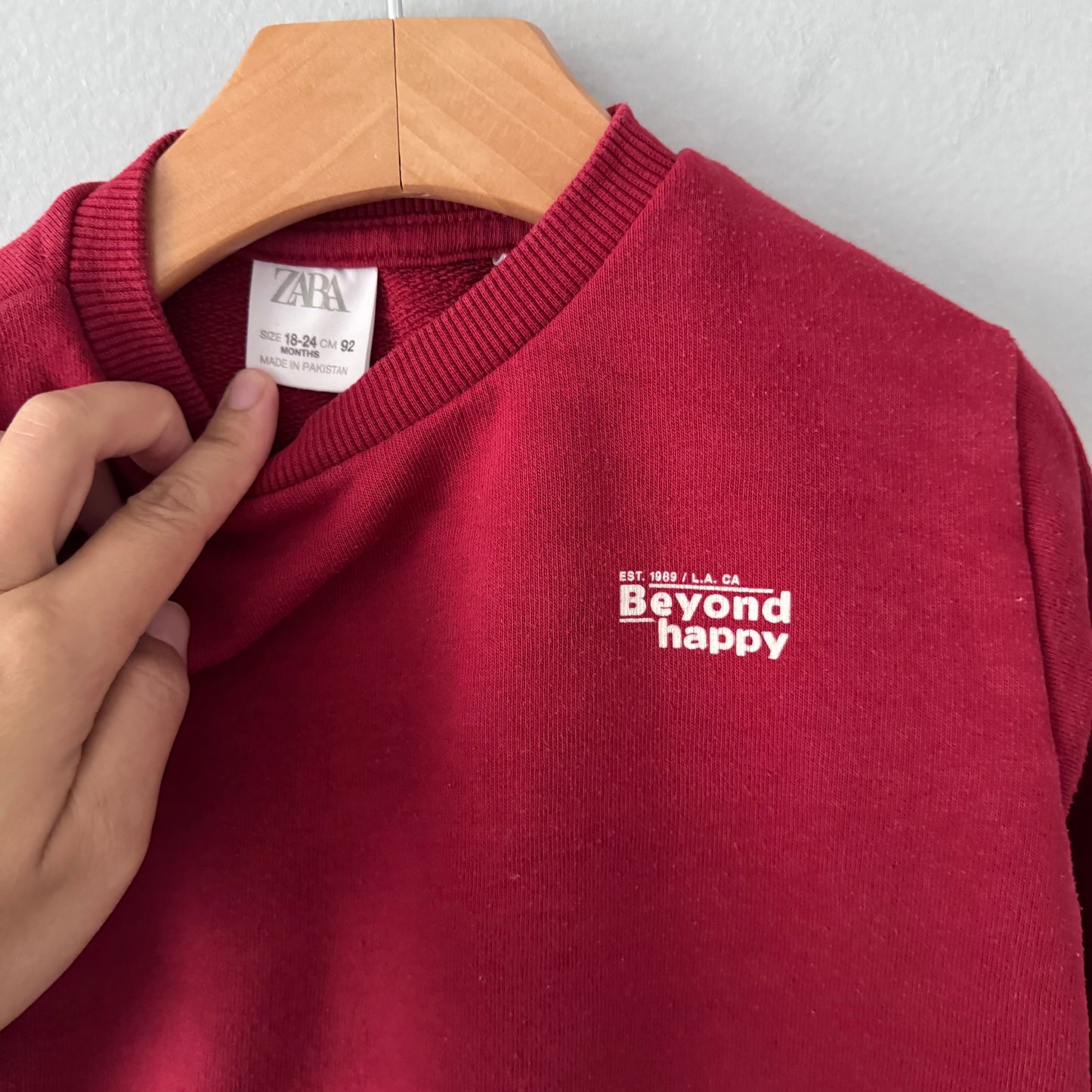Zara / Red sweatshirt & pants set / 18-24M