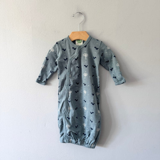 Parade Organics / Smokey blue x squirrel gown / 0-3M