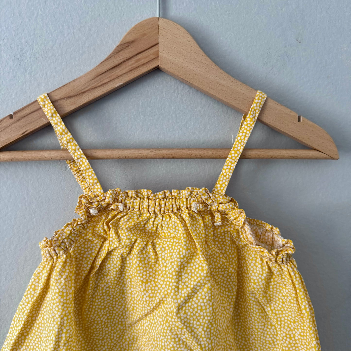 H&M / Yellow cami bubble romper / 18-24M