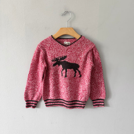 Hatley / Moose knit pullover / 4Y