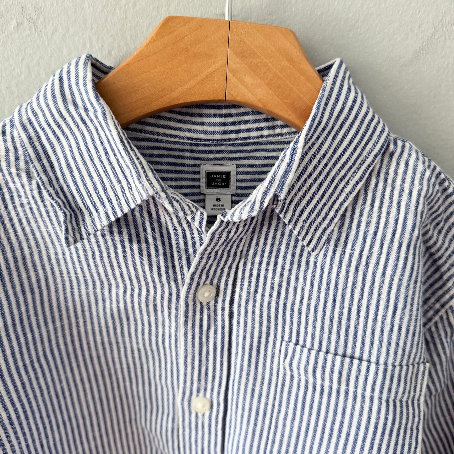 Janie & Jack / Linen & cotton shirt / 6Y