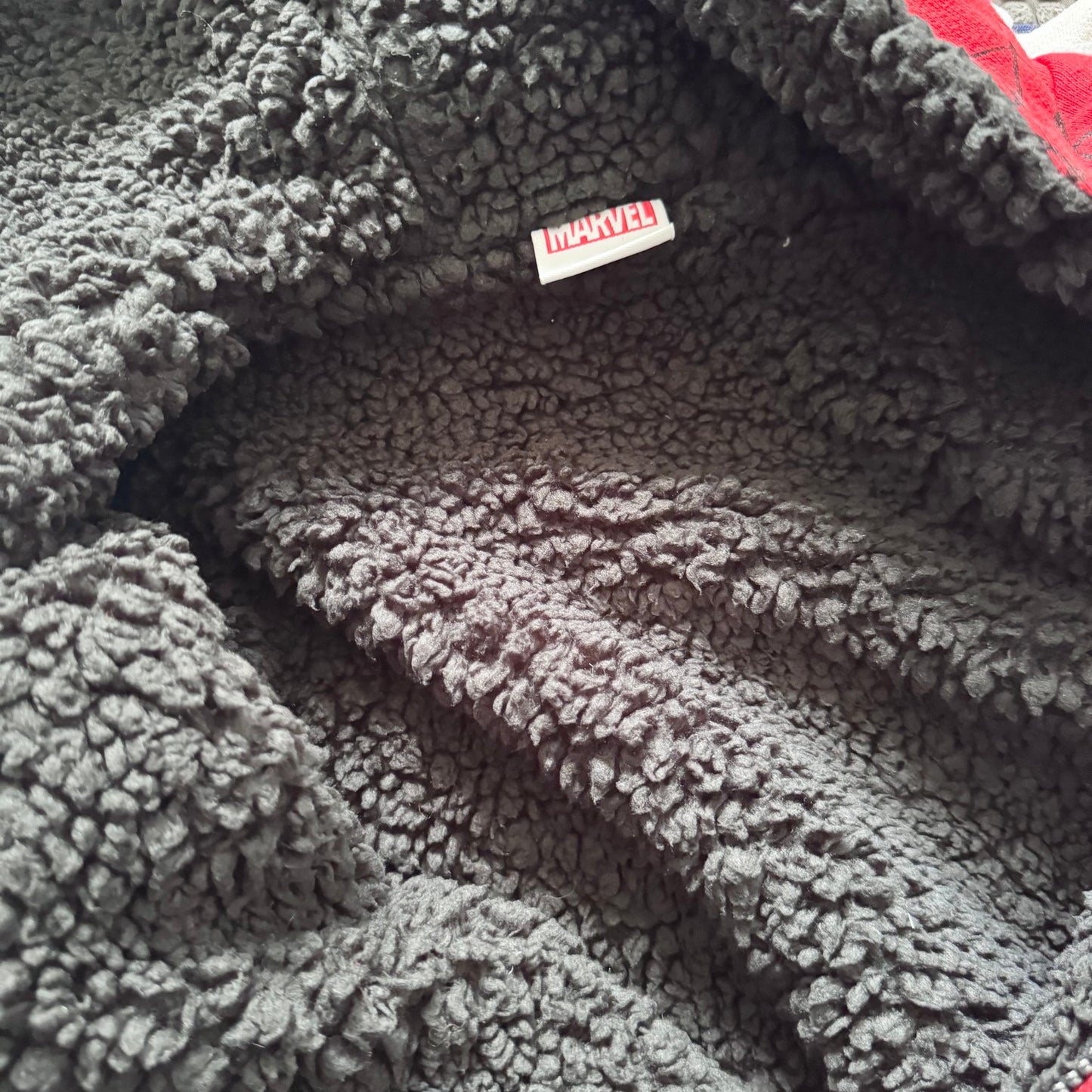 Marvel / Spiderman sherpa lined hoodie / 6Y