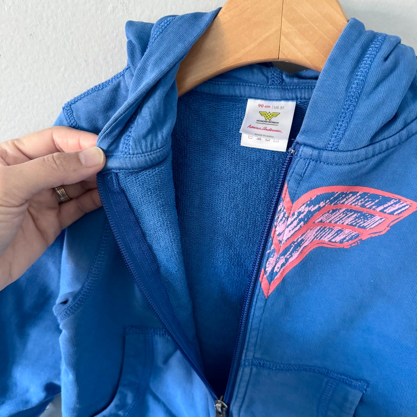 Hanna Andersson / Sweat à capuche zippé bleu Wonder Woman / 3T - JOUER