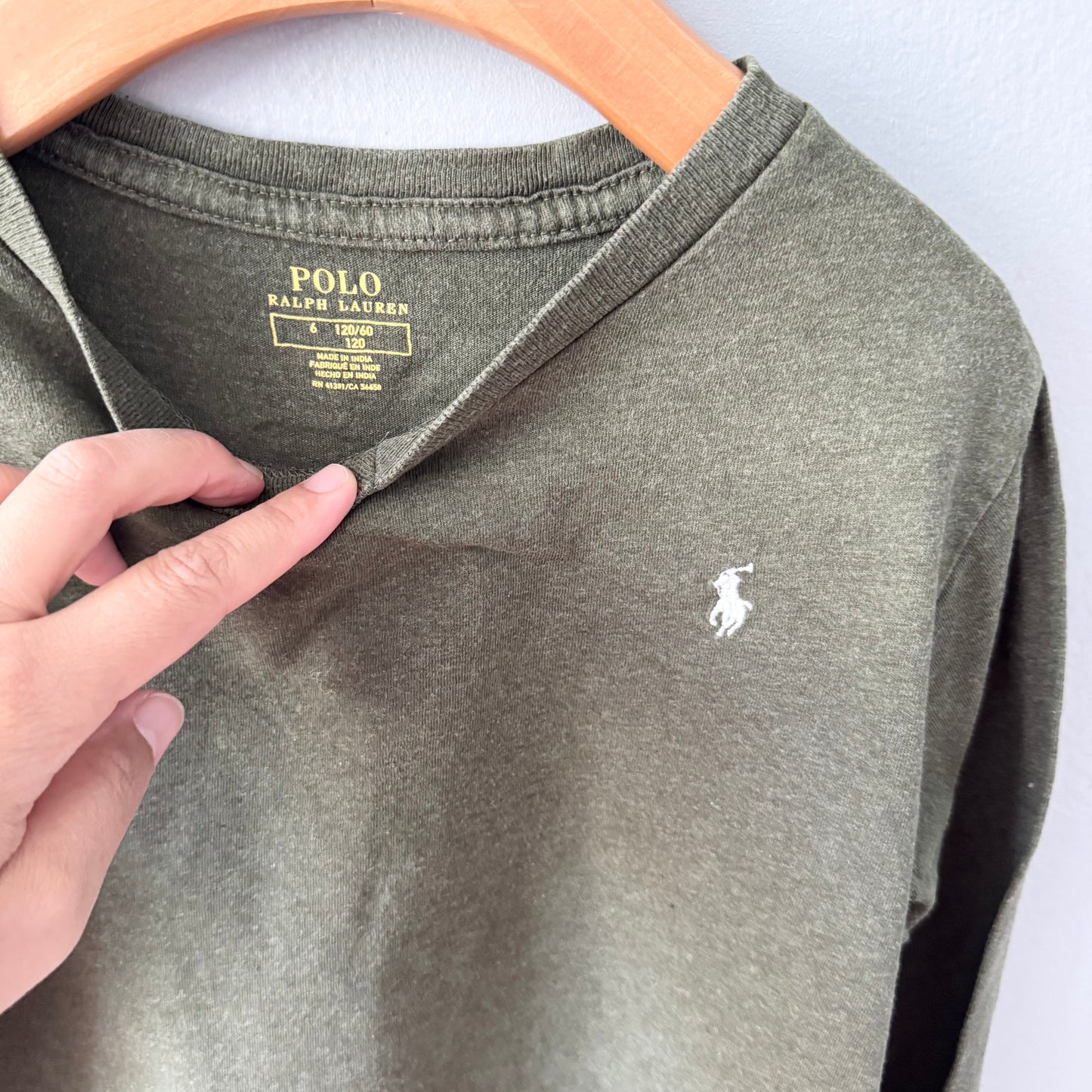 Polo Ralph Lauren / Khaki long sleeve / 6Y