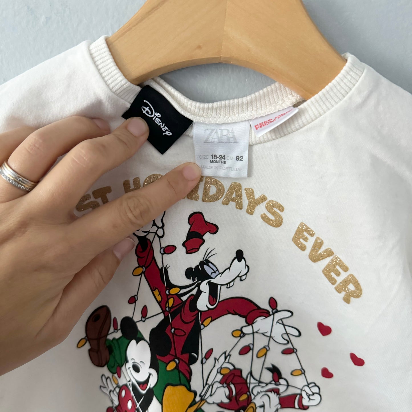 Zara / Disney " Best Holiday Ever" Long sleeve / 18-24M