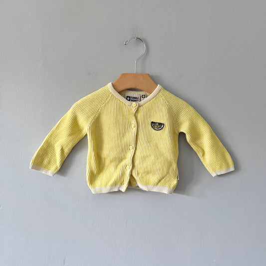 Tumble Dry / Yellow ribbed cardigan	/ 3-6M(62cm)