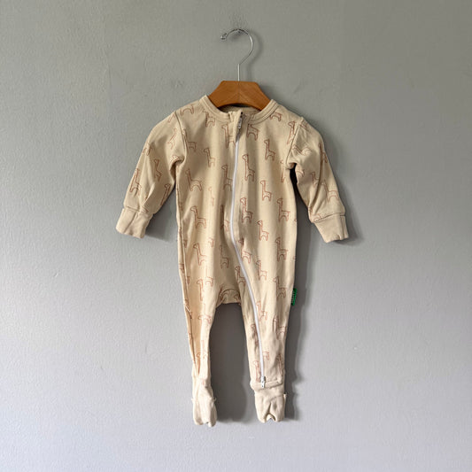 Parade organics / Ivory x giraffe romper / 3-6M
