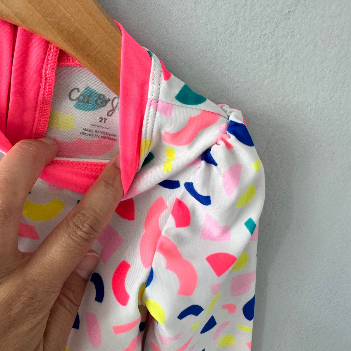 Cat & Jack / White & neon swim wear / 2T