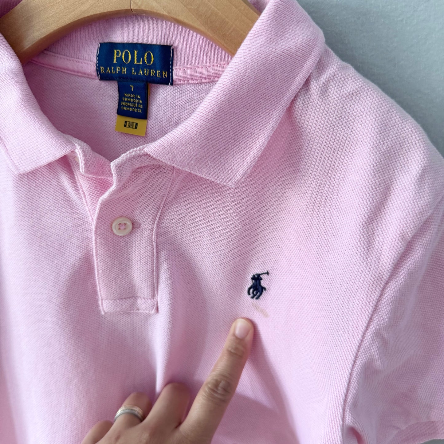 Polo Ralph Lauren / Pink polo shirt / 7Y