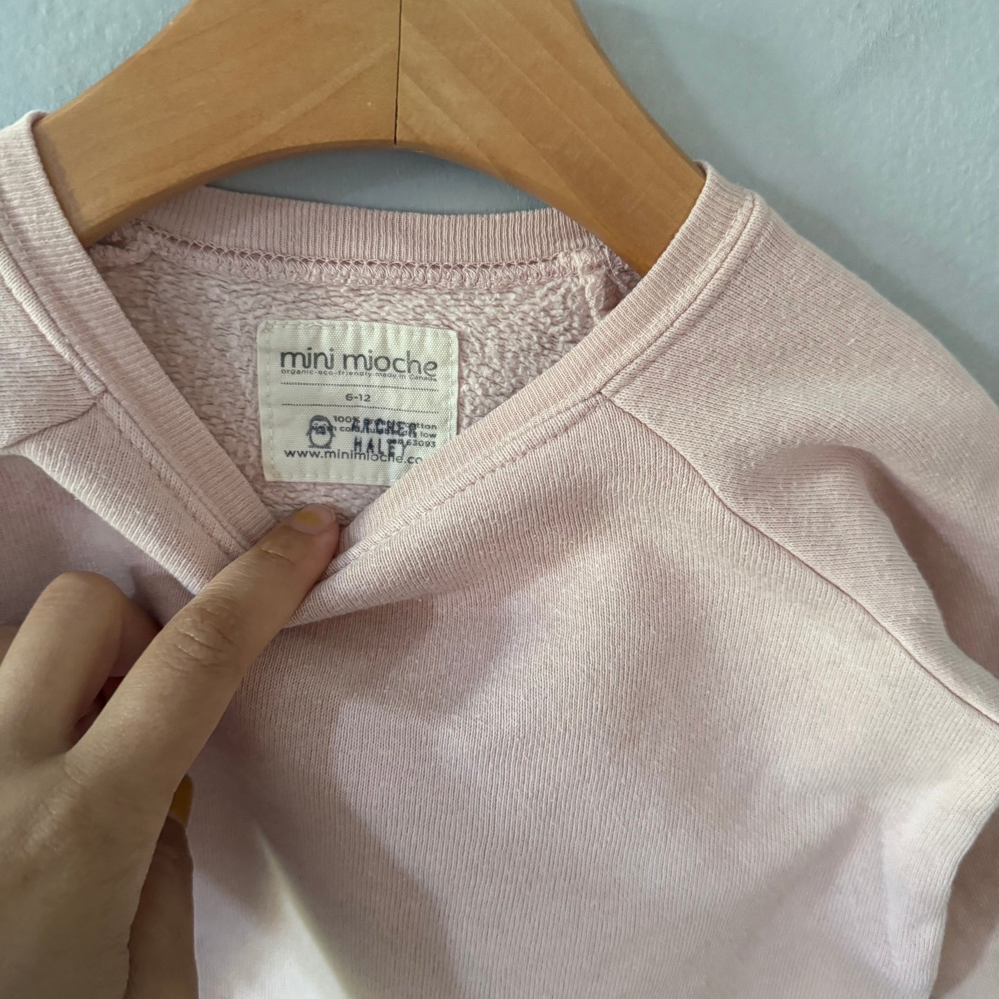 Mini mioche / Light pink sweatshirt / 6-12M