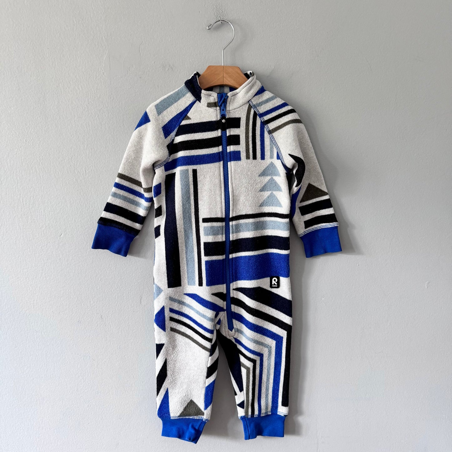 Reima / Blue fleece bunting suit / 86