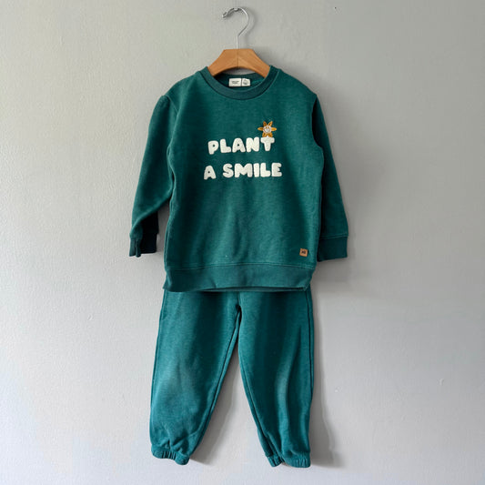 10 Trees / Green sweatshirt & pants set / 5T