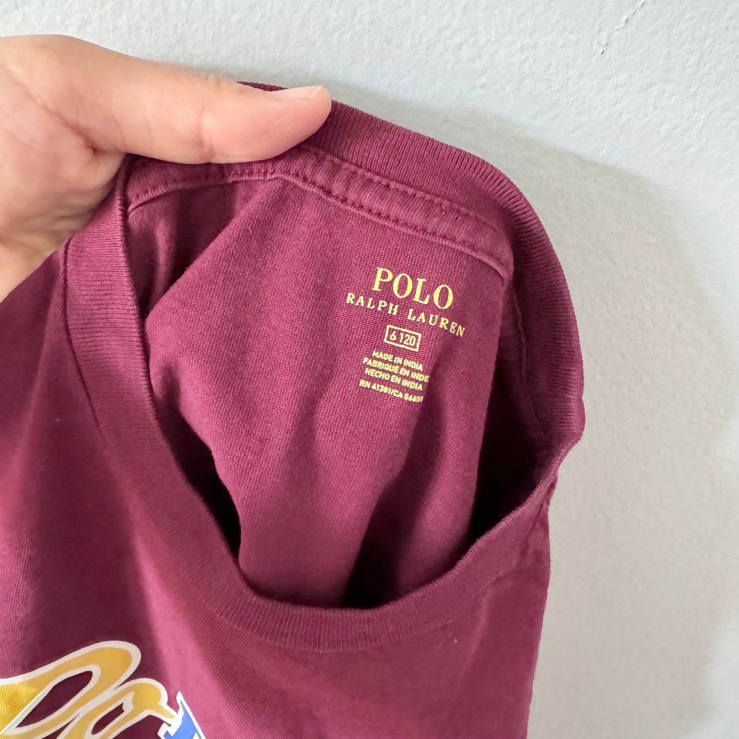 Polo Ralph Lauren	/ Burgundy t-shirt / 6Y