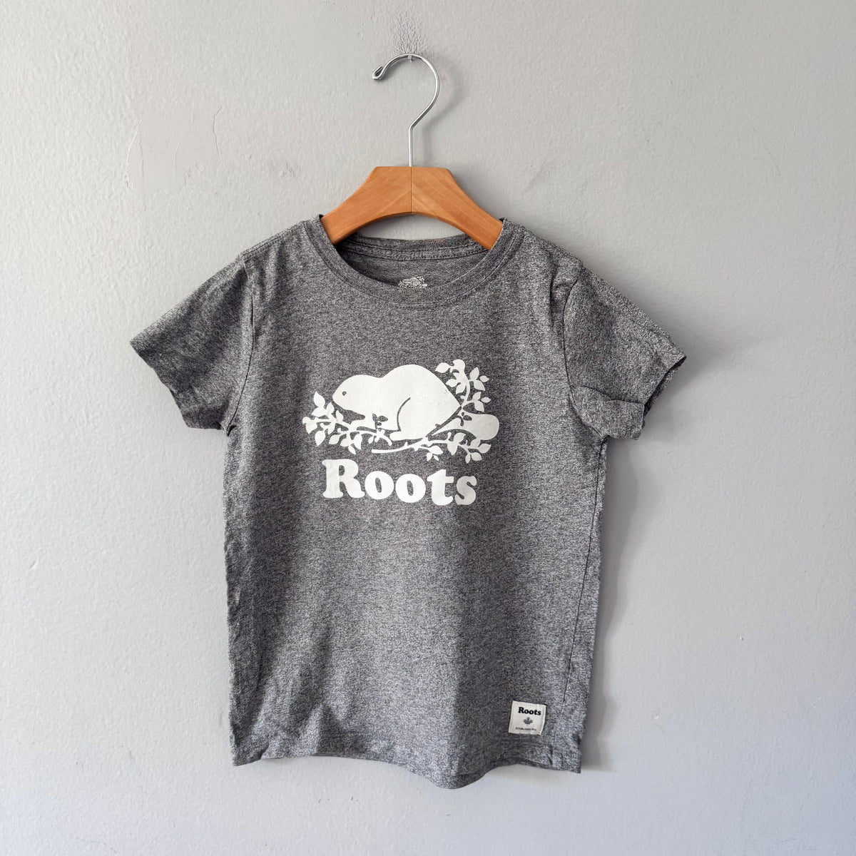 Roots / Salt and pepper T-shirt / 7-8Y