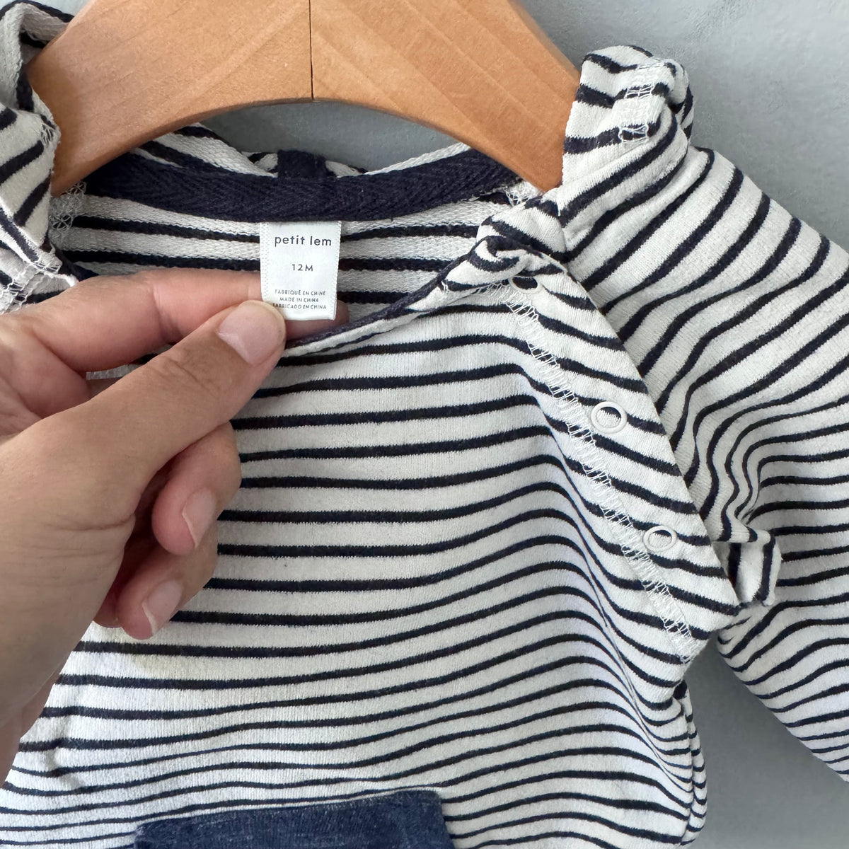 Petit lem / Stripe hoodie / 12M