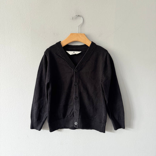 H&M / Black buttoned cardigan / 4-6Y