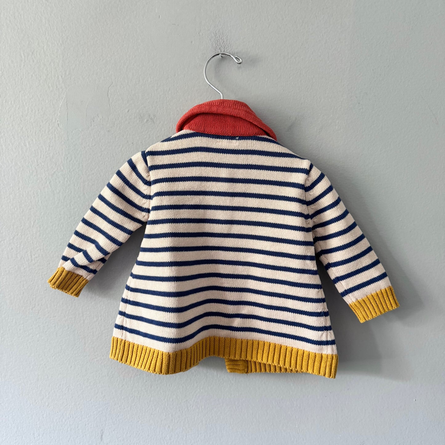 Mamas & Papas / Stripe cotton cardigan / 6-9M