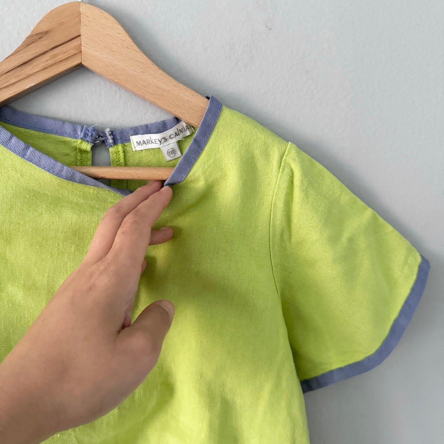 Markey's Calmia / Lime green short sleeve dress / 4-5Y