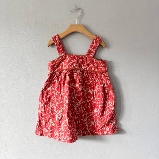 No brand / Red flannel dress / 5-6Y