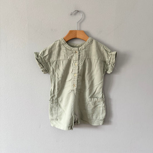 Zara / Smokey green jumpsuit / 12-18M