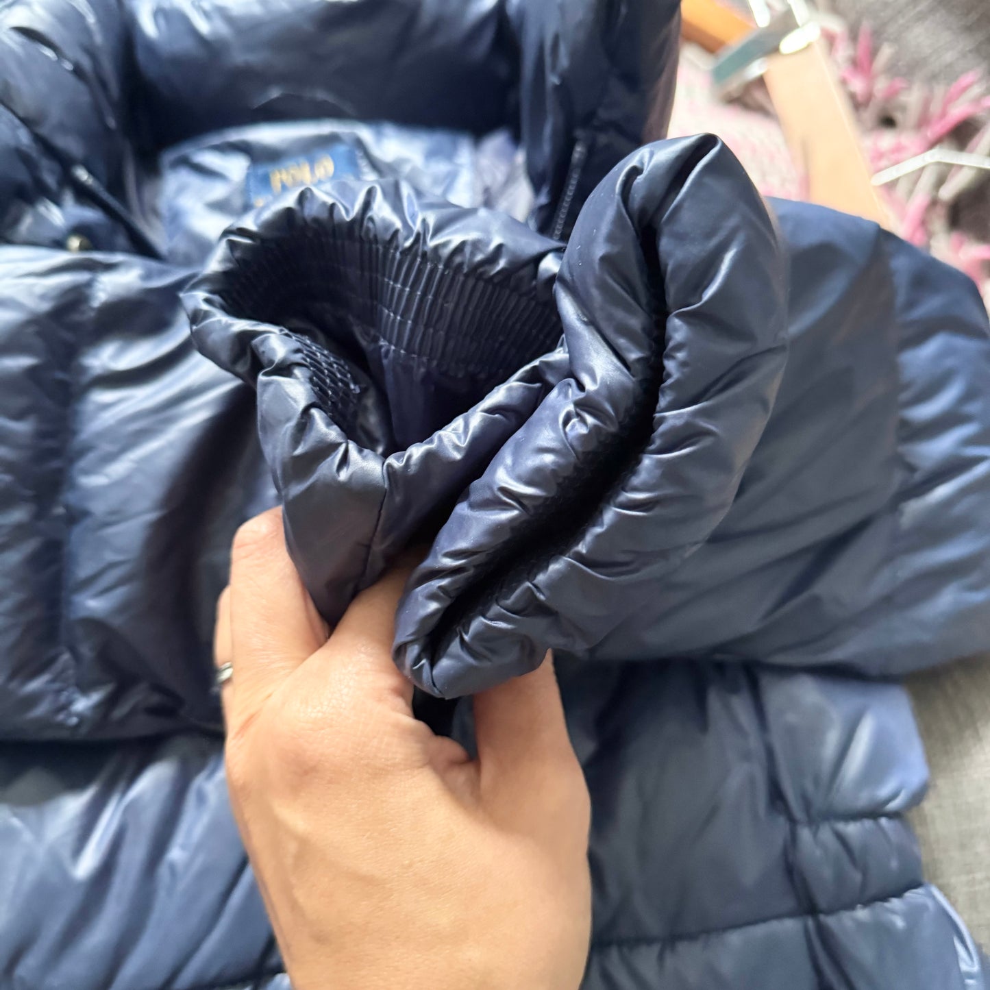 Polo Ralph Lauren / Navy long puffer coat / 7Y