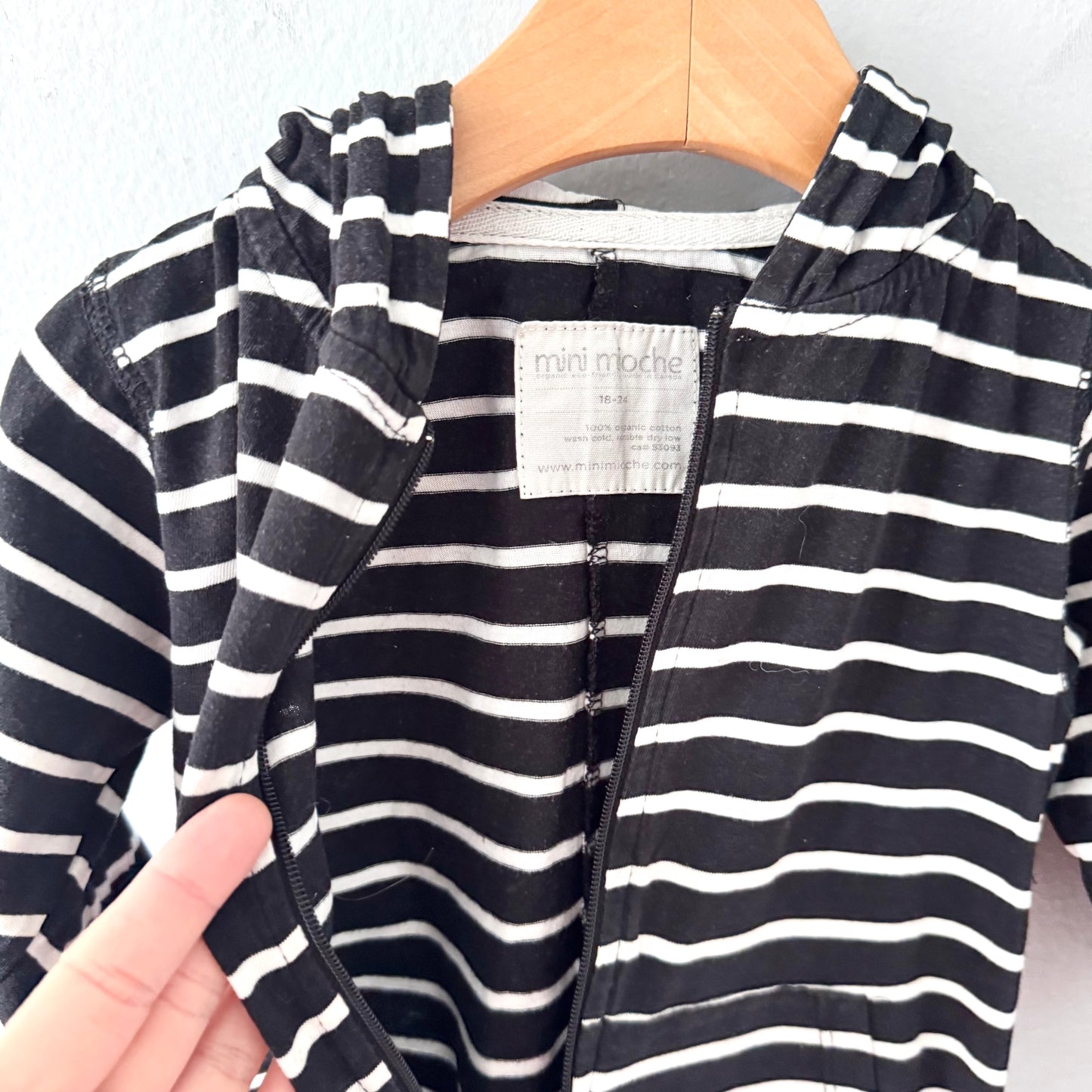 Mini mioche / Black white stripe romepr / 18-24M