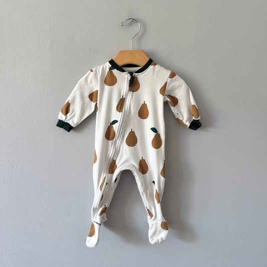 Zippyjamz / White x pear romper / 3-6M