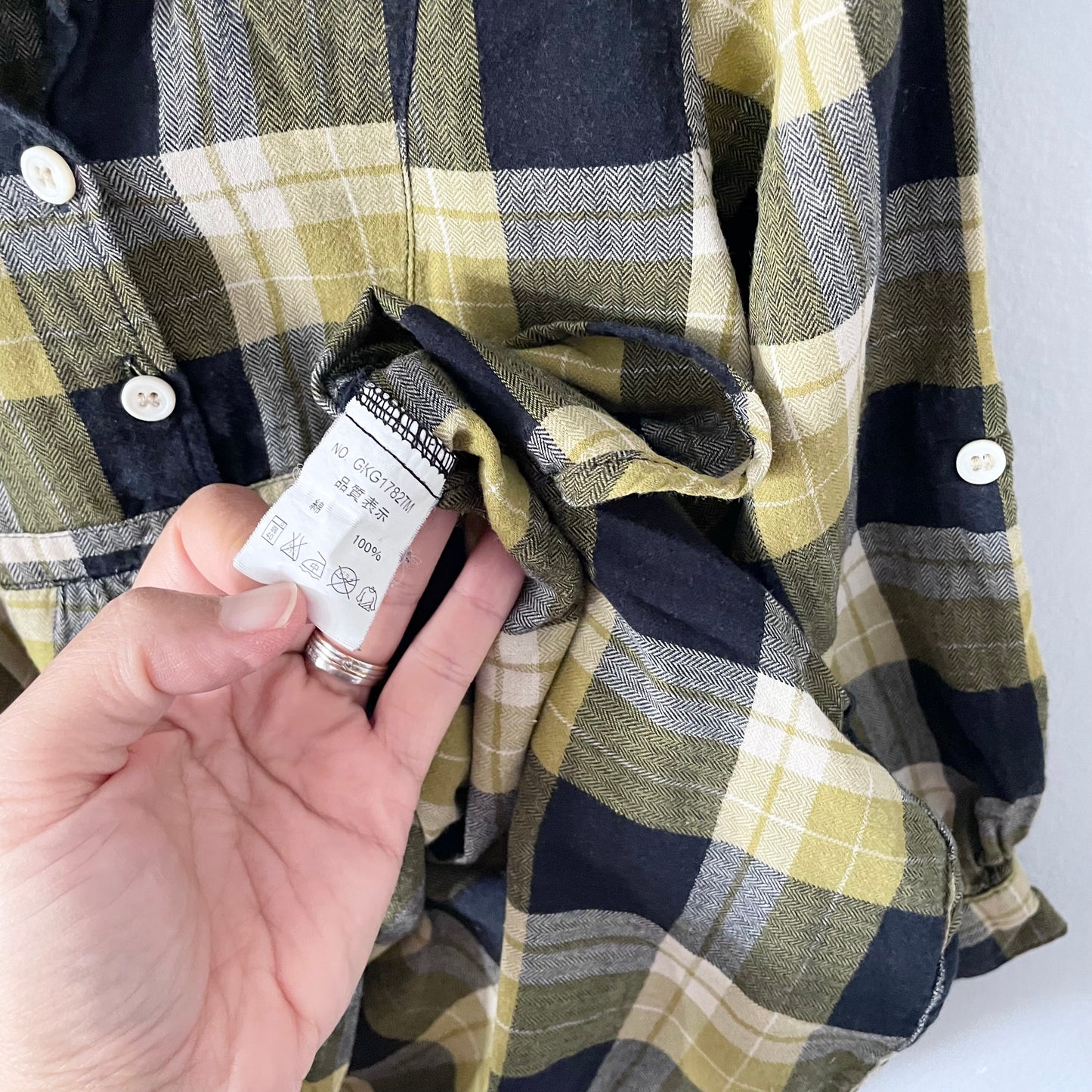 Global Work / Checked shirt dress / 3-4Y