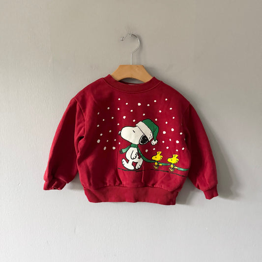H&M / Red Snoopy sweatshirt / 18-24M