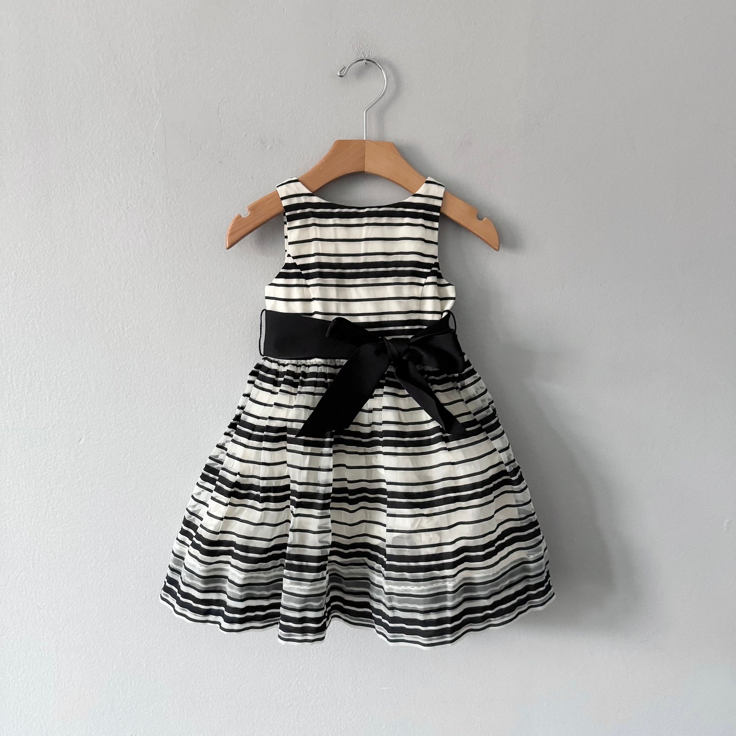Polo Ralph Lauren	/ White x black stripe tank dress / 2Y