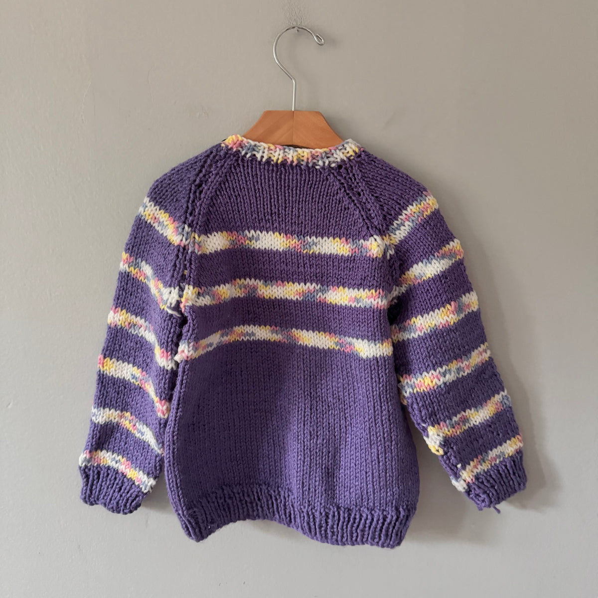 Handmade / Purple knit pullover / 4Y