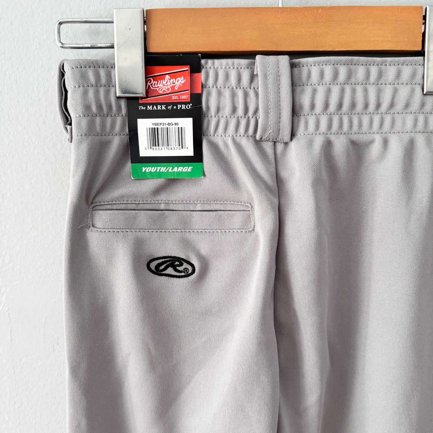Rawlings / Light grey baseball pants / Youth L - New with tag