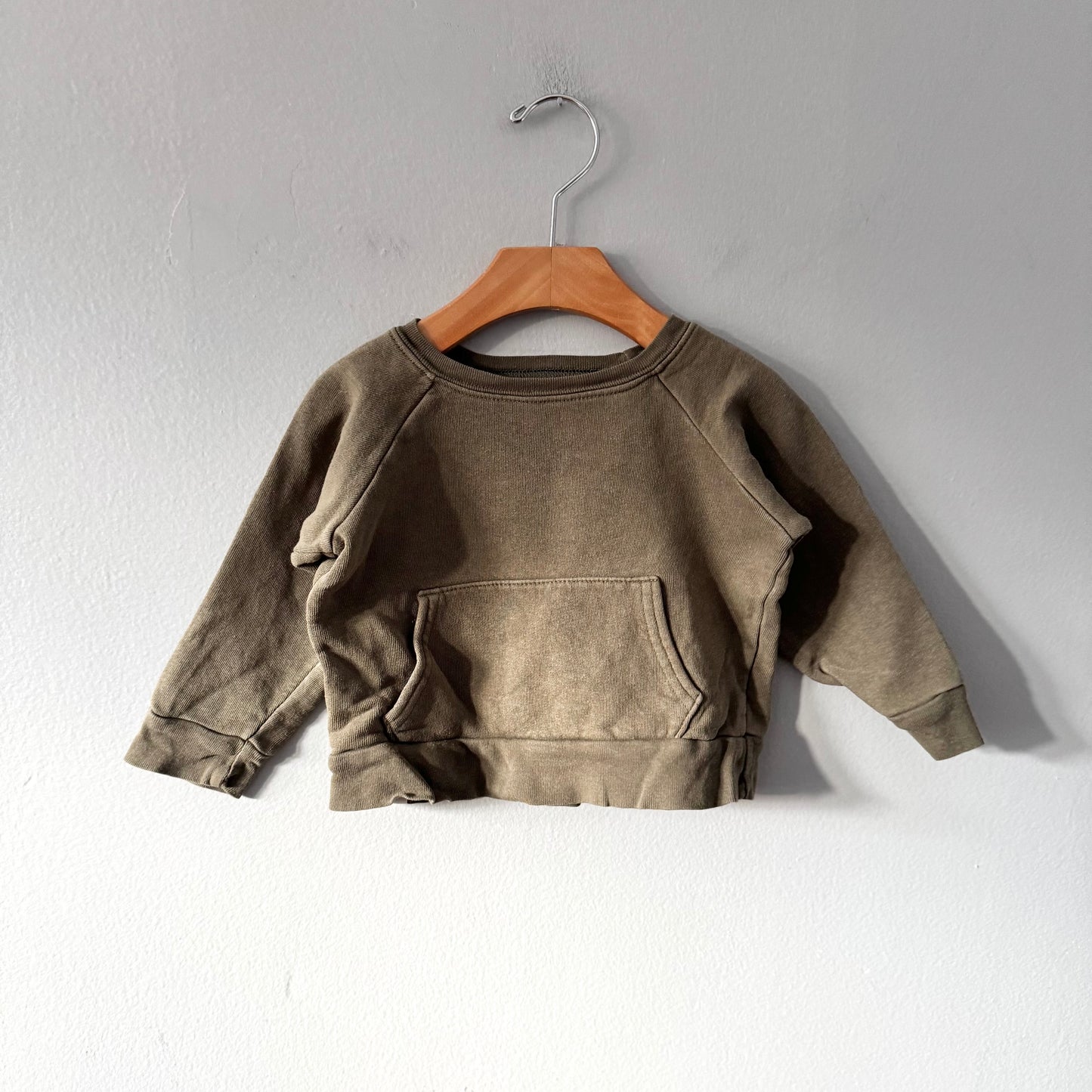 Mini mioche / Khaki sweatshirt / 12-18M