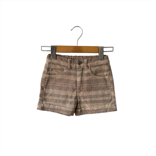 Muji / Light brown corduroy shorts / 4-5Y
