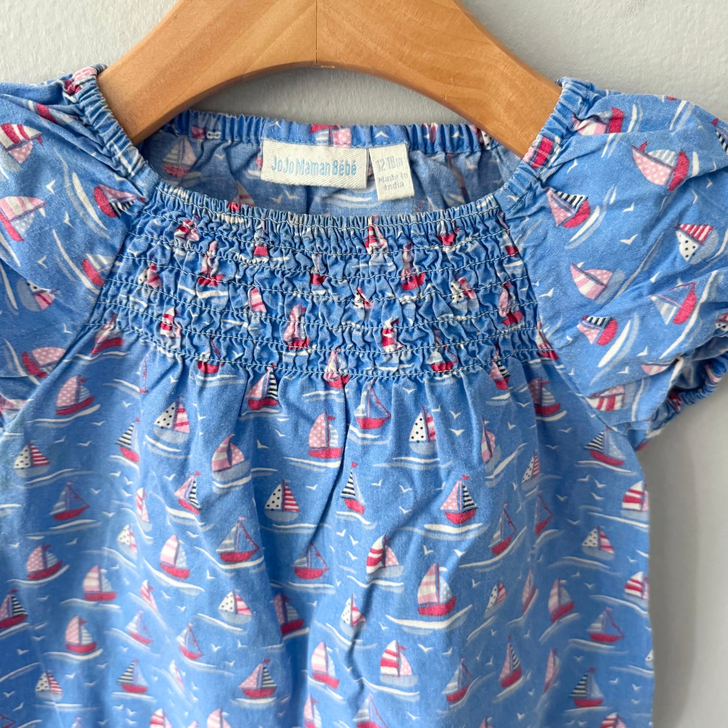 Jojo maman bebe / Blue x yacht blouse / 12-18M