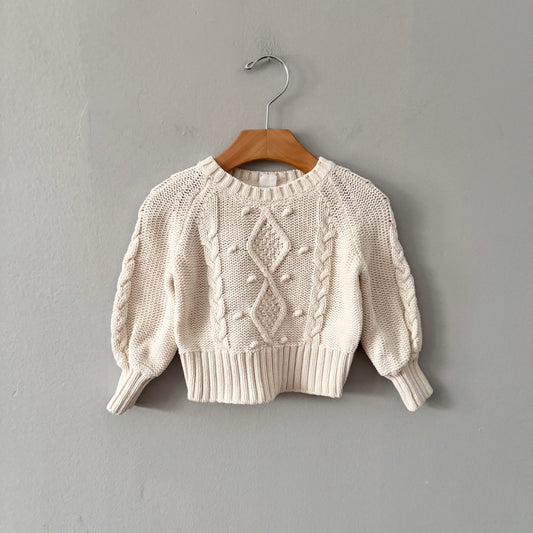 Gap / White cable knit / 12-18M