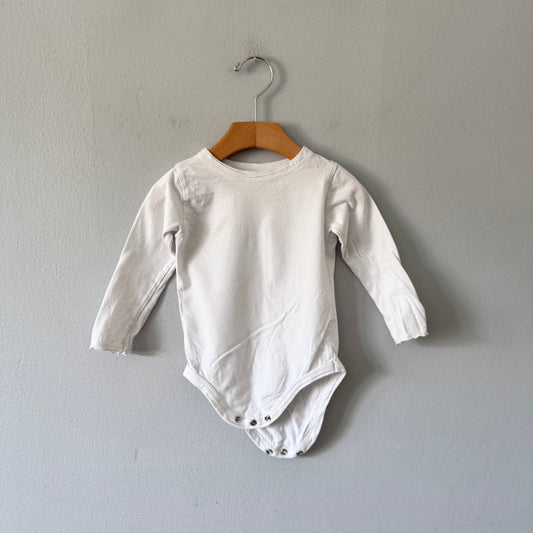 Mini Mioche / White long sleeve onesie / 12-18M