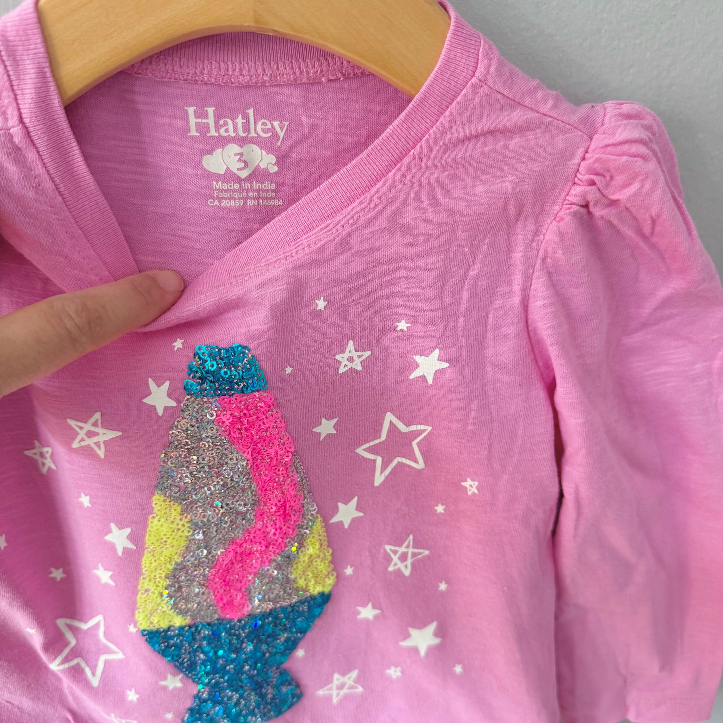 Hatley / Pink long sleeve / 3Y
