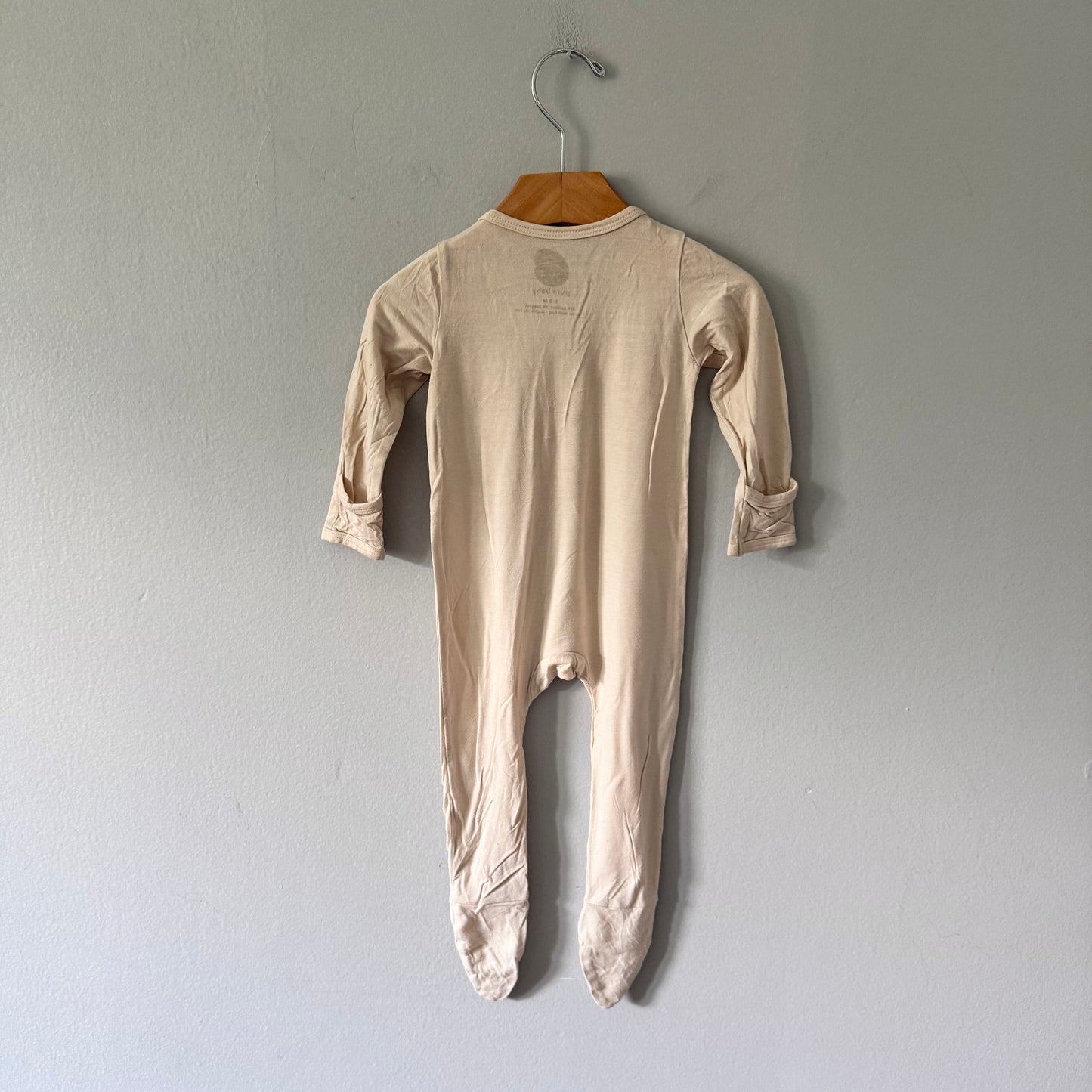Pure Baby / Ivory zip up romper / 3-6M