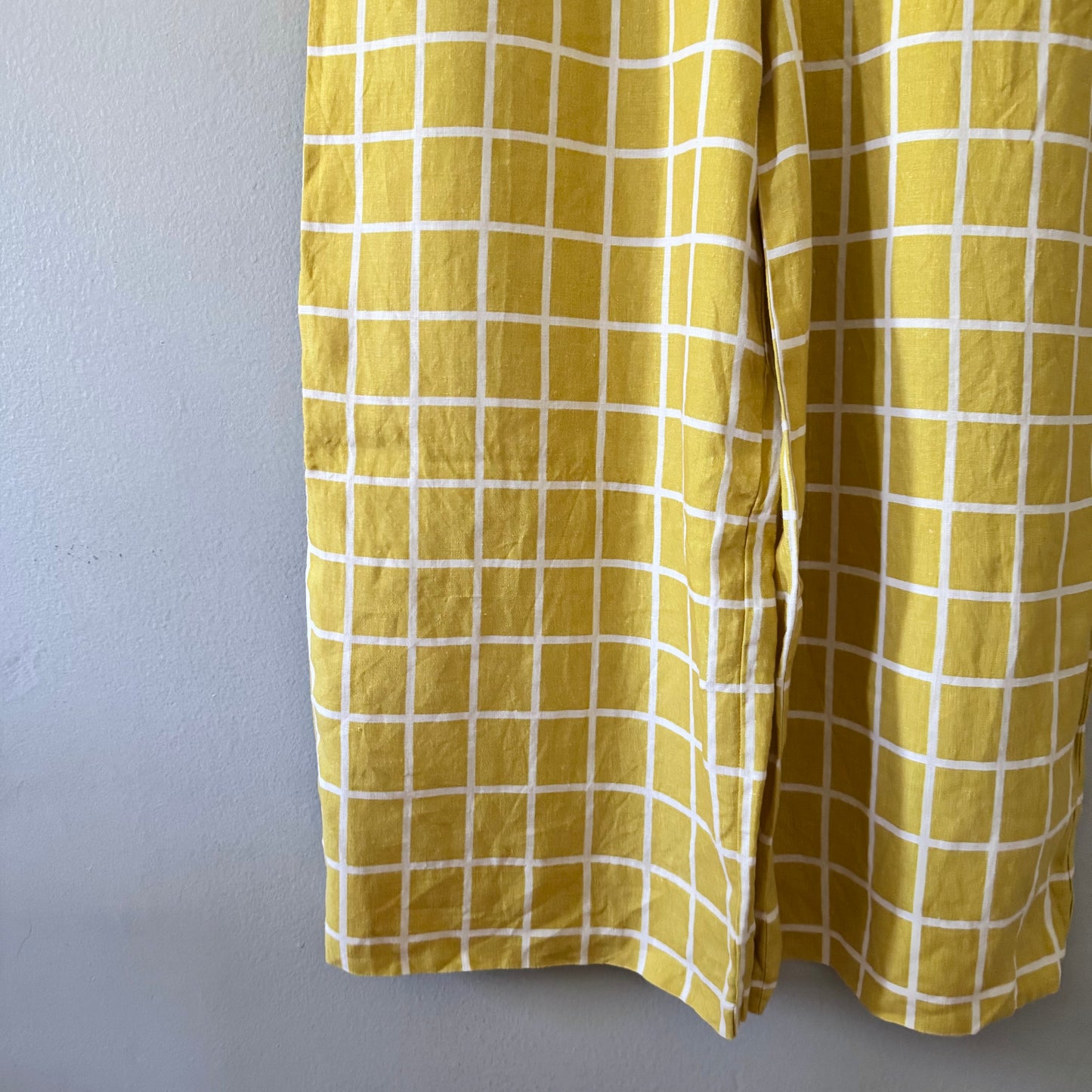 Elk / 100% linen yellow jump suit / Women US6, UK10