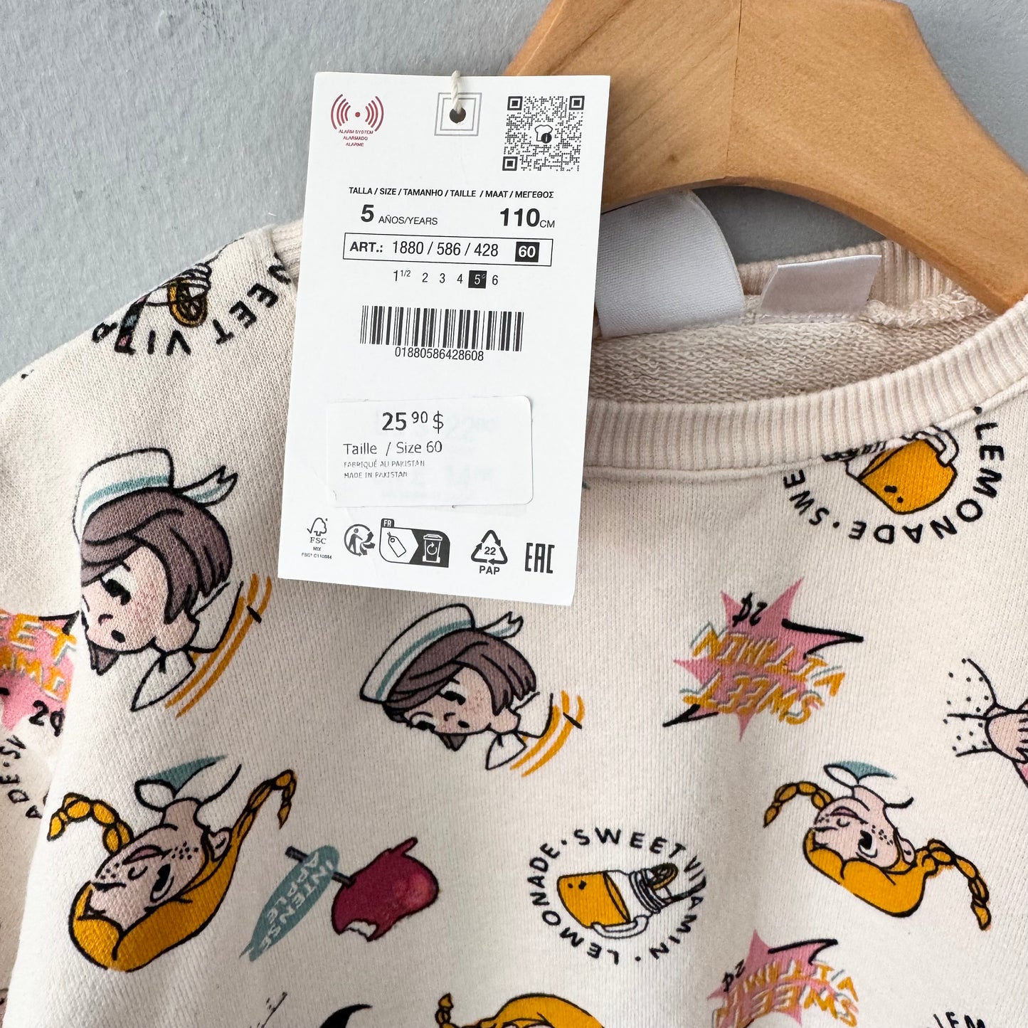 Zara / Girls sweatshirt / 5Y - New with tag