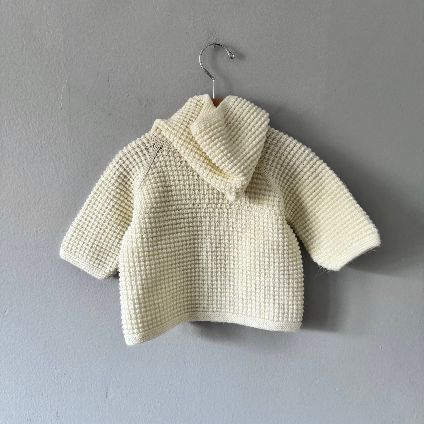 Fait main / Gilet en maille blanc / 12-18M