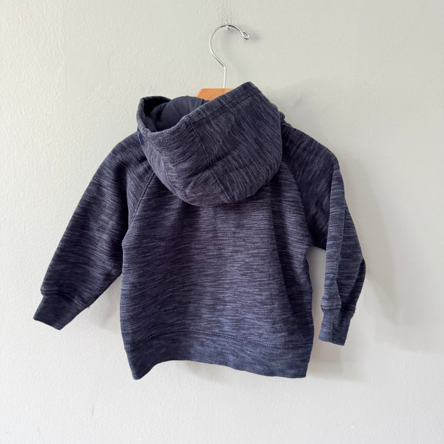 Roots / Navy salt and pepper zip up hoodie / 18-24M