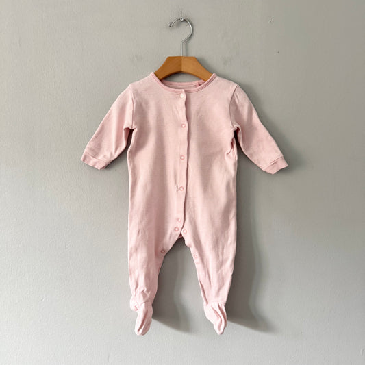 Next / Pink stripe romper / 3-6M